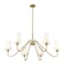 Z-Lite Gianna Chandelier, 6-Light, 46.25 In.W x 20.75 In.H, Modern Gold/White 7509-6-46MGLD - alternate 8